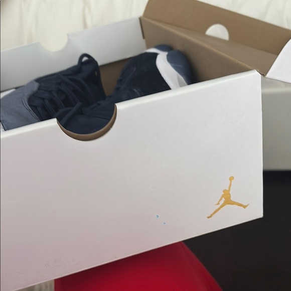 Jordan Blue and White High-Top Sneakers - Picture 2 of 4